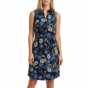 41 Hawthorn Sleeveless Shift Dress Women’s Small Black Multicolor Floral NWT